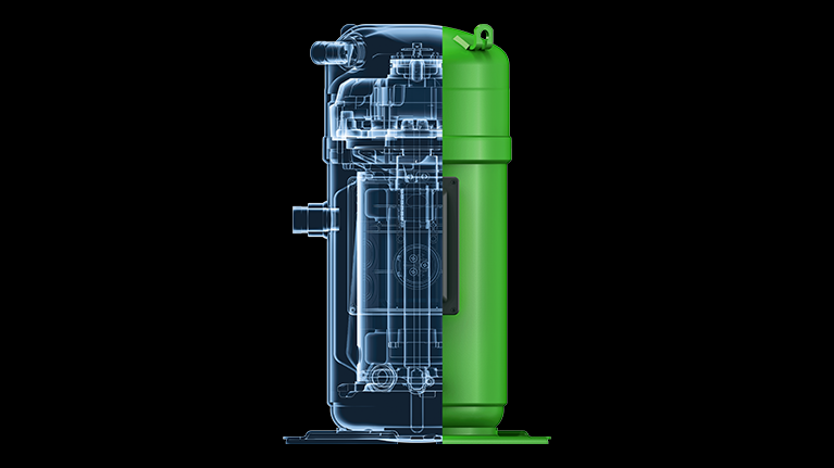 x-ray view of BITZER scroll compressor